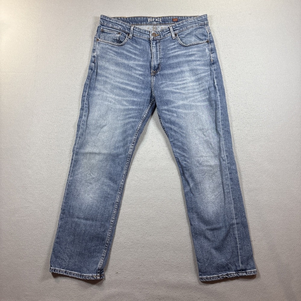 Red Ale By Alesbury Relaxed Blue Jeans Size 35 X 30 - Picture 2 of 12